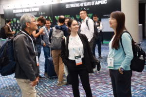 People networking.